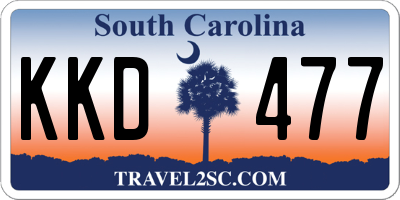 SC license plate KKD477