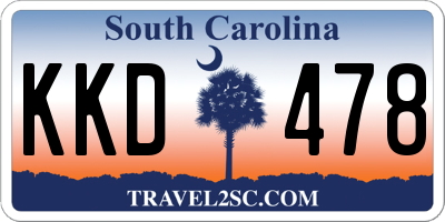 SC license plate KKD478
