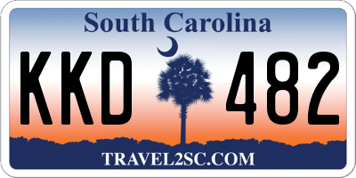 SC license plate KKD482