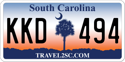 SC license plate KKD494