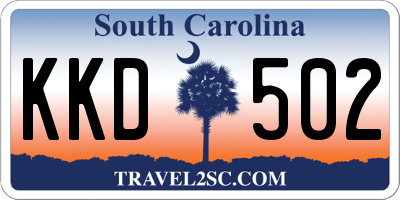SC license plate KKD502