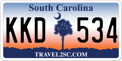SC license plate KKD534