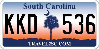 SC license plate KKD536