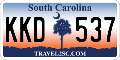 SC license plate KKD537