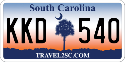 SC license plate KKD540