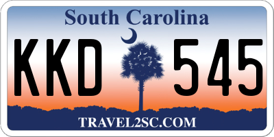 SC license plate KKD545