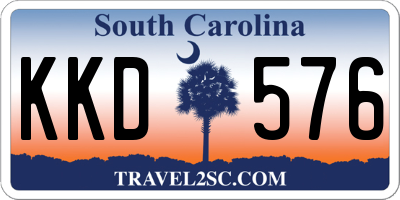 SC license plate KKD576