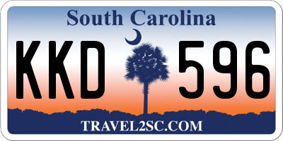 SC license plate KKD596