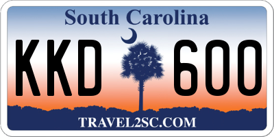 SC license plate KKD600