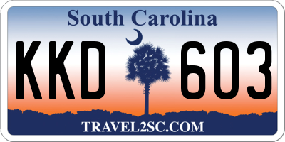 SC license plate KKD603