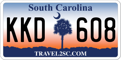 SC license plate KKD608