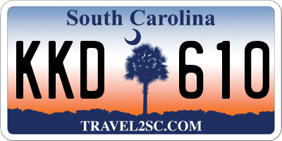 SC license plate KKD610