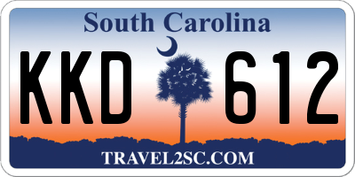 SC license plate KKD612