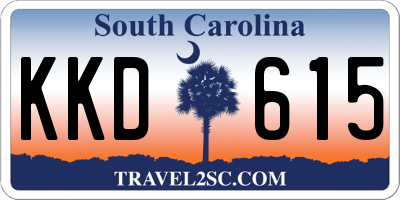 SC license plate KKD615