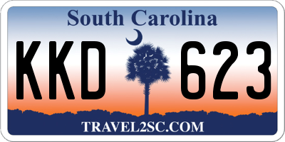 SC license plate KKD623