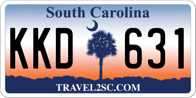 SC license plate KKD631