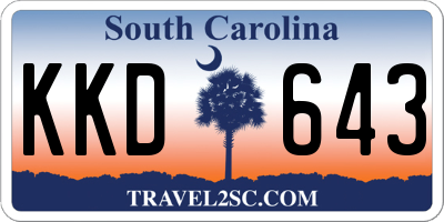 SC license plate KKD643