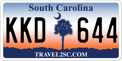 SC license plate KKD644