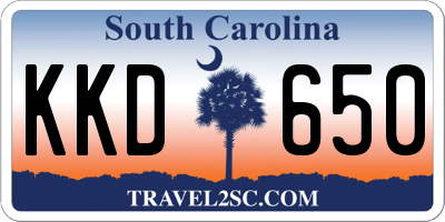 SC license plate KKD650