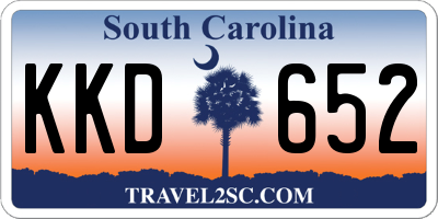 SC license plate KKD652