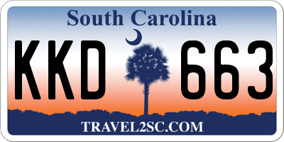 SC license plate KKD663
