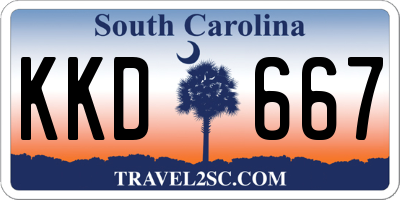 SC license plate KKD667