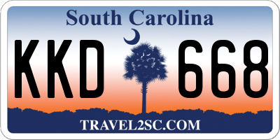 SC license plate KKD668