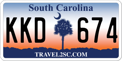 SC license plate KKD674