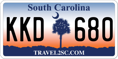 SC license plate KKD680