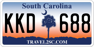 SC license plate KKD688