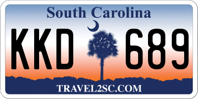 SC license plate KKD689