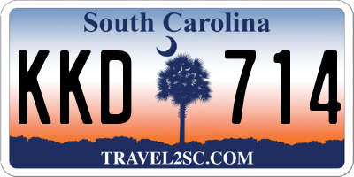 SC license plate KKD714