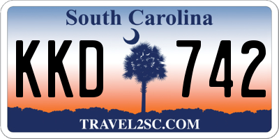 SC license plate KKD742