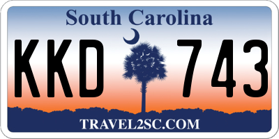 SC license plate KKD743