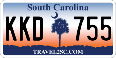 SC license plate KKD755