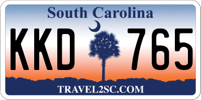 SC license plate KKD765