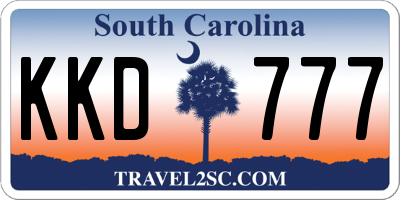 SC license plate KKD777