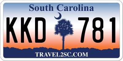 SC license plate KKD781