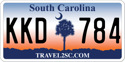 SC license plate KKD784