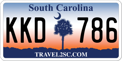 SC license plate KKD786