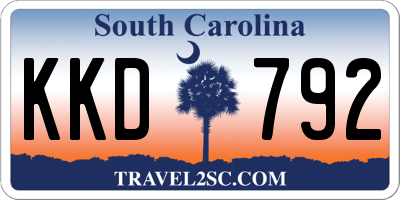 SC license plate KKD792
