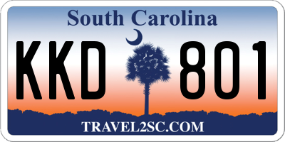 SC license plate KKD801