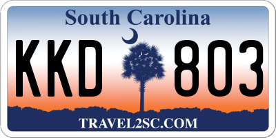 SC license plate KKD803