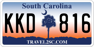 SC license plate KKD816