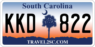 SC license plate KKD822