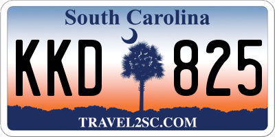SC license plate KKD825