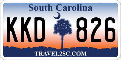 SC license plate KKD826