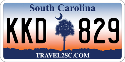 SC license plate KKD829