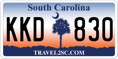 SC license plate KKD830