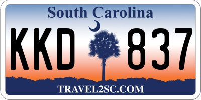 SC license plate KKD837